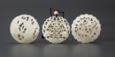 Late Qing/Republic-A Group Of three White Jade Carved ‘Shou,Magpie’ Pendants - 2