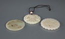 Late Qing/Republic-A Group Of three White Jade Carved ‘Shou,Magpie’ Pendants - 4