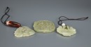 Late Qing/Republic-A Group Of Three Green Jade Carved ‘Dragon,Boy ‘ Pendants - 3