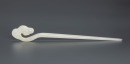 Qing-A White Glass Carved " Ruyi" Hairpin - 2