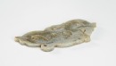 Warring States Period-A Greyish-Green Jade Dragon-Shaped Pendant - 5