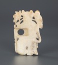 Qing-A Yellowish White Jade with Lotus Pendant - 2