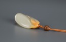 Qing-A Russet White Jade Carved ‘Melon’ Pendant - 3