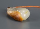 Qing-A Russet White Jade Carved ‘Melon’ Pendant - 4