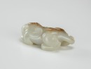 Ming/Qing-A Russet White Jade Carved Beast - 3