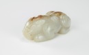 Ming/Qing-A Russet White Jade Carved Beast - 4