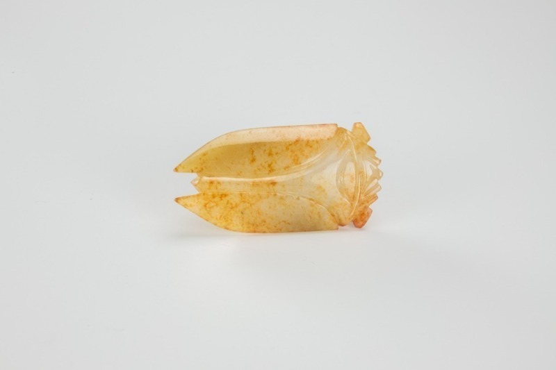 Antique-A Russet White Jade Cicada