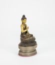 Qing - A Gilt-Bronze Figure Of Amoghasiddha ( with Stand ) - 2