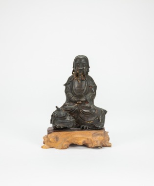 Qing- Bronze Gilt-Lacquer Dao’s Statue