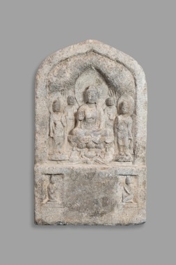 A Limestone Figure Of Buddhist Stele‘With Inscribed and Dated (Ad.680-681)