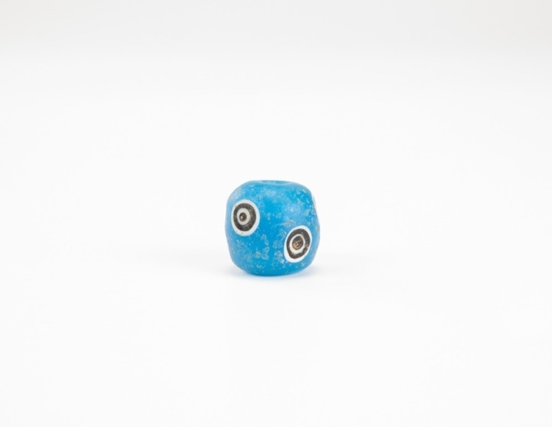 Han Dynasty- A Six Dragonfly Eyes Blue Tonbo-Tama Bead