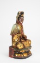 Qing - A Gilt-Wood Seated Guanyin Statue - 4