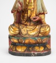 Qing - A Gilt-Wood Seated Guanyin Statue - 8