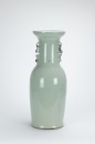 Late Qing-A Light Green Ground Blue And White ‘Taoist Eight Tresures’ Large Vase - 3