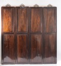 Qing-A Set Of Four Rosewood Inserts ‘Marble’ Hanging Scroll - 2