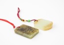 A White Jade Pendant And A Green White Jade Carved Character And Rooster (2 Pcs) - 3