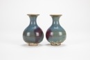 A Pair Of Jun Yao Blue Purple Vases