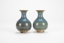 A Pair Of Jun Yao Blue Purple Vases - 2