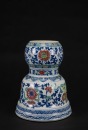 A Chinese Doucai Candlestick Holder. - 12