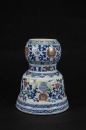 A Chinese Doucai Candlestick Holder. - 13