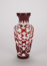 A Chinese Red Overlay White Glass ‘Magpie’ Vase, - 4