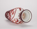 A Chinese Red Overlay White Glass ‘Magpie’ Vase, - 5