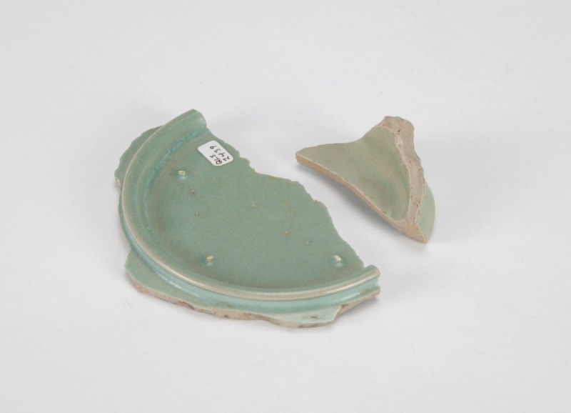 A Group of Chinese Ru Yao Tiles (2 pcs) Song Dynasty