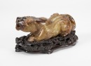 A Chinese Yellow Jade Figure Of Mythical Beast - 9