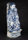 A Very Rare And Large Chinese Blue And White Porcelain’Beidi’ Statues. - 2