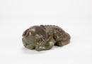 A Chinese Green Jade Figure Of A Recumbent Lion (Song/Ming) - 2