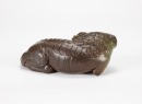 A Chinese Green Jade Figure Of A Recumbent Lion (Song/Ming) - 4