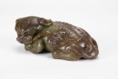 A Chinese Green Jade Figure Of A Recumbent Lion (Song/Ming) - 6