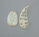 A Chinese White Jade Carved ‘Fu, Lu, Shu’ And Jadeite Paendat - 2