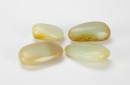 A Group of Chinese Green White Hetian Jade Pebble (4 Pcs) - 5