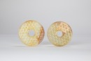 A Group of Two Chinese White Jade Disc (Warring State Period) - 2