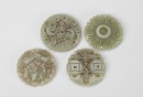 A Group Of Four Chinese Green Jade Carved Pendant (4 pcs) (Republic Period) - 2