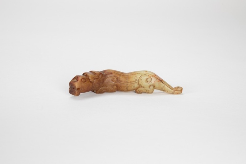 A Chinese Jade Carved Tiger (Zhao Dynasty)