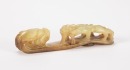 A Chinese White Jade Carved ‘Dragon’ Belt - Buckle - 4