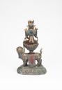 A Chinese Bronze Figure Of Manjusri Bodhisattva And Lion - 4