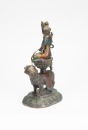 A Chinese Bronze Figure Of Manjusri Bodhisattva And Lion - 5