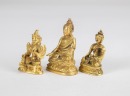 A Group Of Three Chinese Glit - Bronze Buddha Figures (3 Pcs) - 4