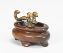 A Chinese Glit - Bronze ‘Snake And Ram’ Stopper (Qing Dynasty Or Earlier) - 4