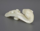 A Chinese White Jade Belt - Buckle Carved ‘Horese And Monkey’ (Qing Dynasty) - 4