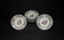 A Set Of Eight Chinese Famille - Rose Glazed Flowers Porcelain Plates.