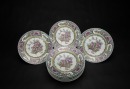 A Set Of Eight Chinese Famille - Rose Glazed Flowers Porcelain Plates. - 2