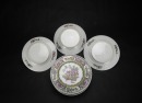 A Set Of Eight Chinese Famille - Rose Glazed Flowers Porcelain Plates. - 3