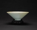 A Chinese Longquan Conical Bowl With Wooden Stand. Southern Song - 2