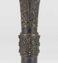 A Chinese Bronze Carved ‘Plum And Birds’ Vase (Late Qing) - 4