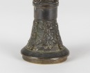 A Chinese Bronze Carved ‘Plum And Birds’ Vase (Late Qing) - 7