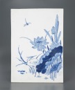 A Chinese Blue And White ‘Lotus’ Plaque (Early 20th Century)